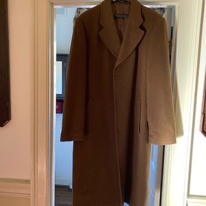 Mens overcoat 44l Brown Wool blend